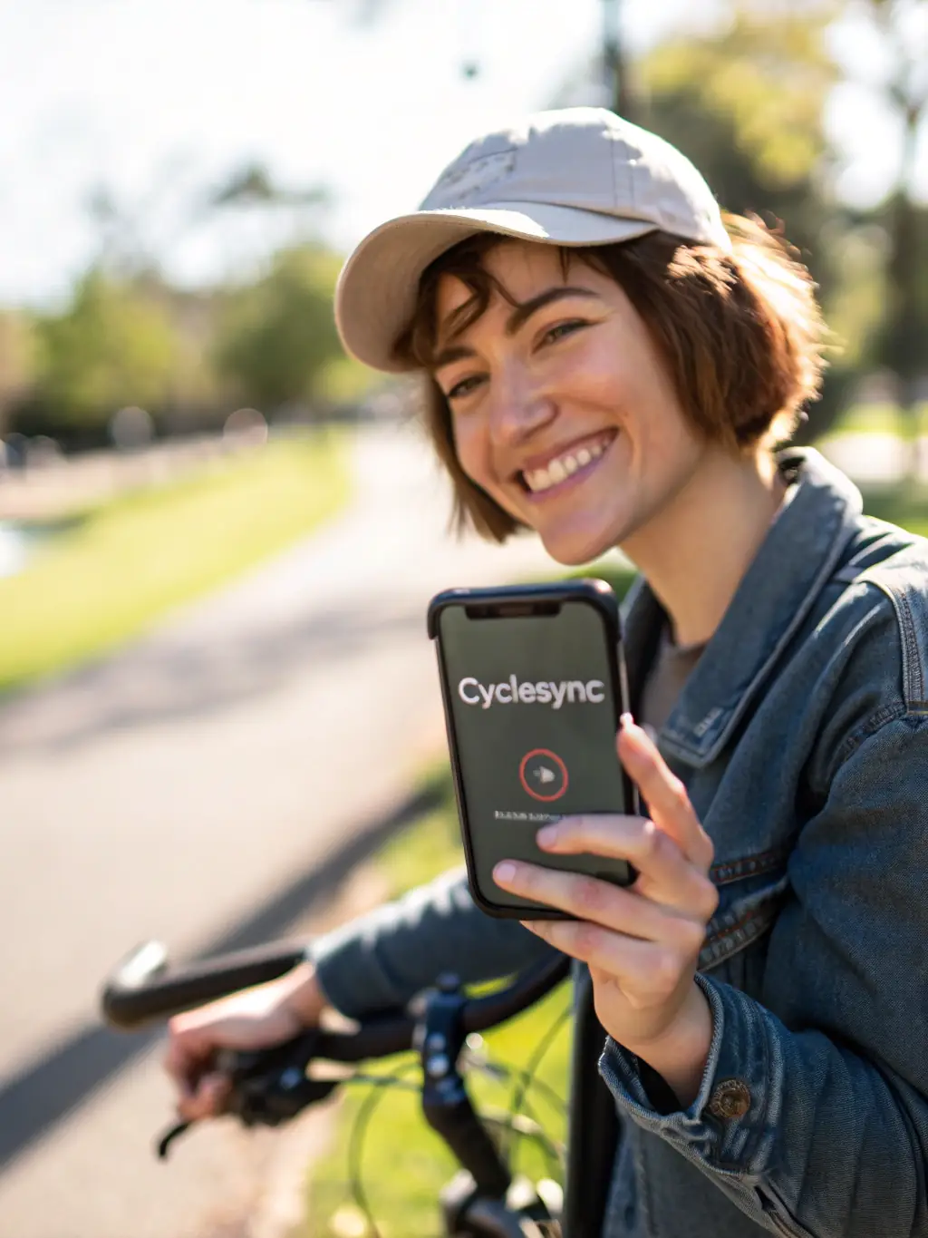 A cyclist smiling and looking healthy, representing the health benefits of cycling with VCCM.